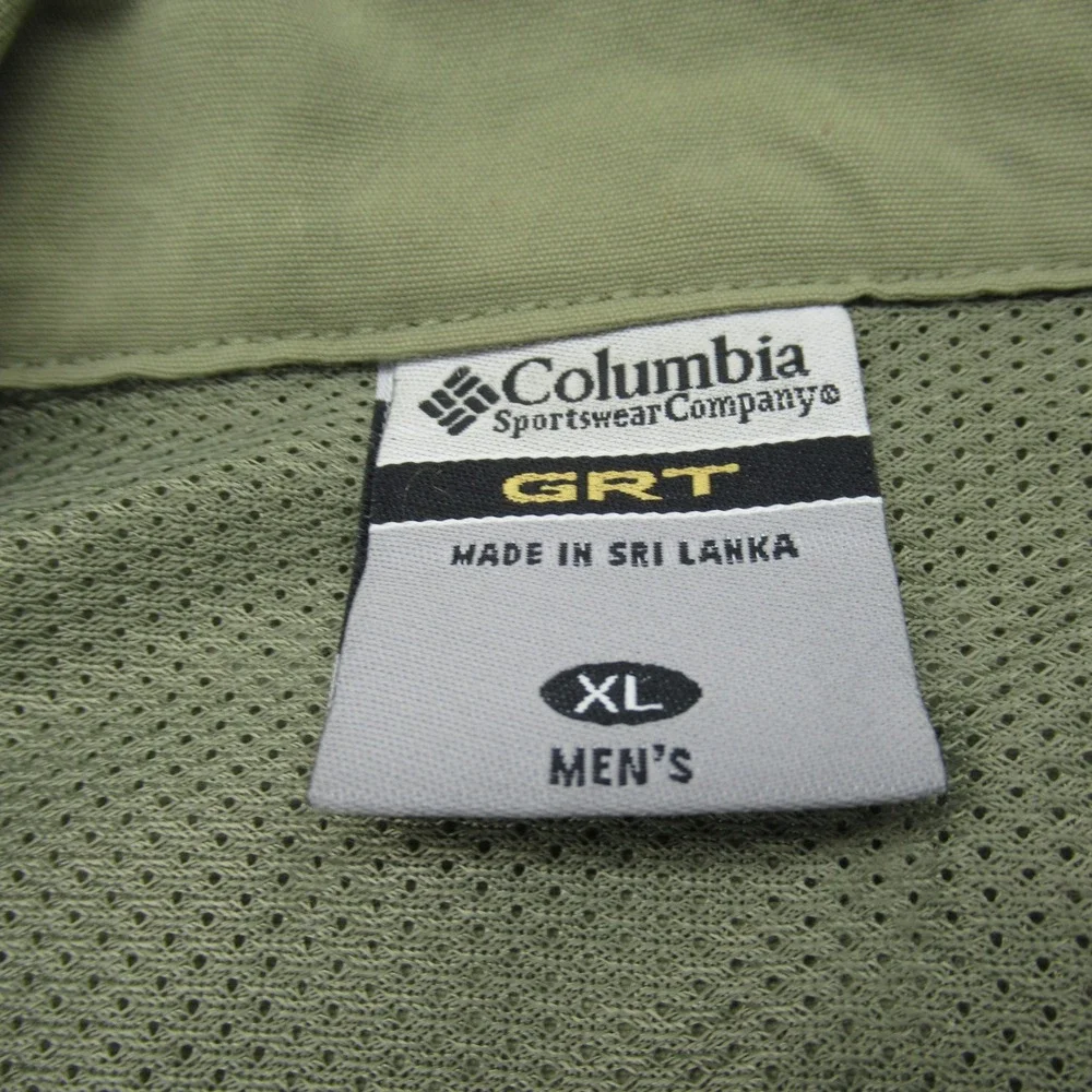 Columbia GRT Vest Mens XL Beige Pockets Fishing Hiking Utility Gorpcore‎ Outdoor